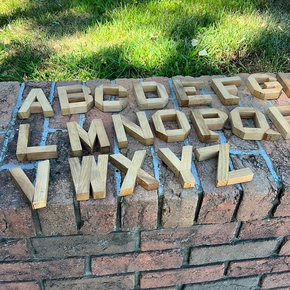 Wood Letters and Numbers